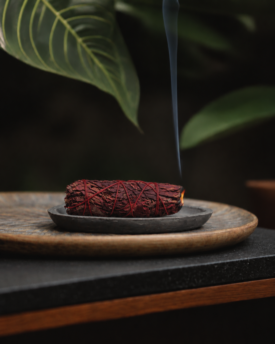 Dragon's Blood Sage Smudge Stick with Concrete Tray