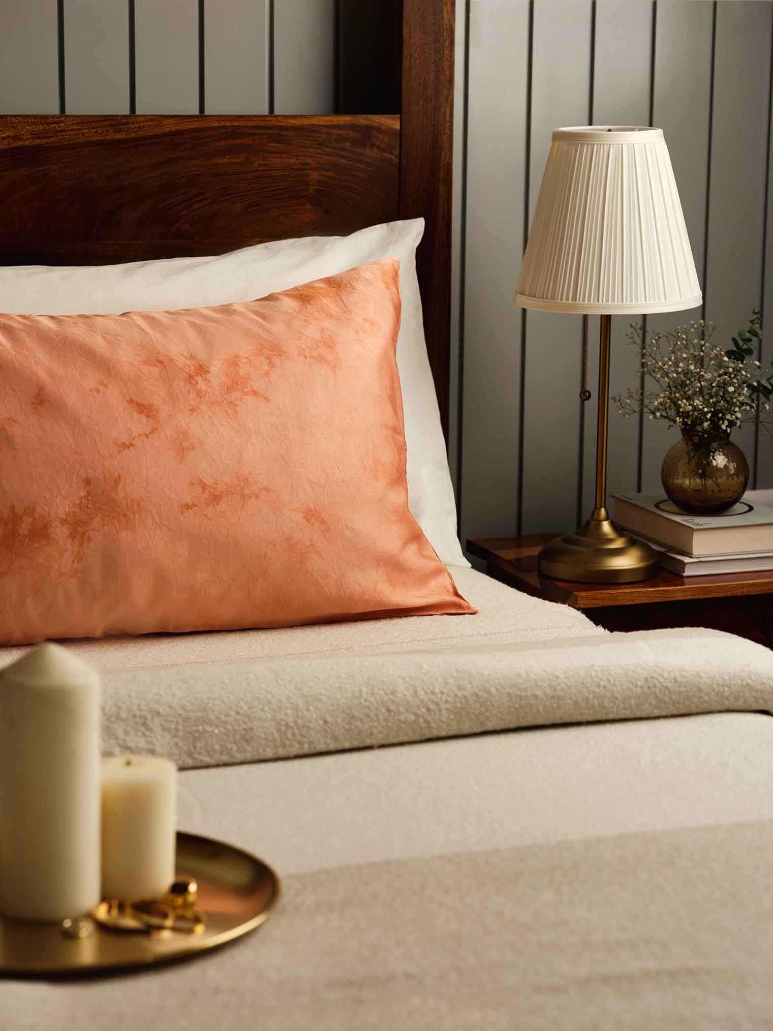 Orange silk pillowcase best sale