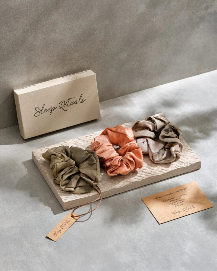 Mulberry Silk Scrunchies - Set of 3